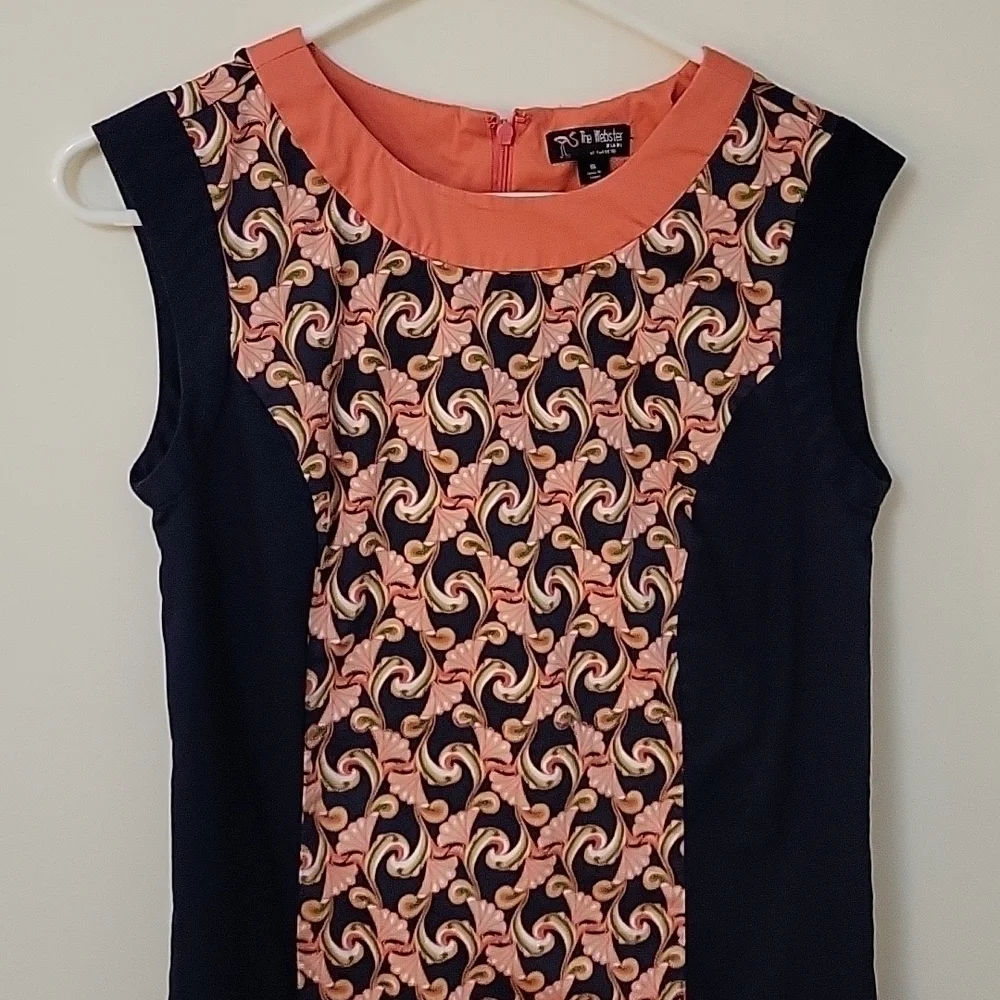 The WEBSTER AT MIAMI Silhouette Art Deco Tailored Shift Micro Tank Dress